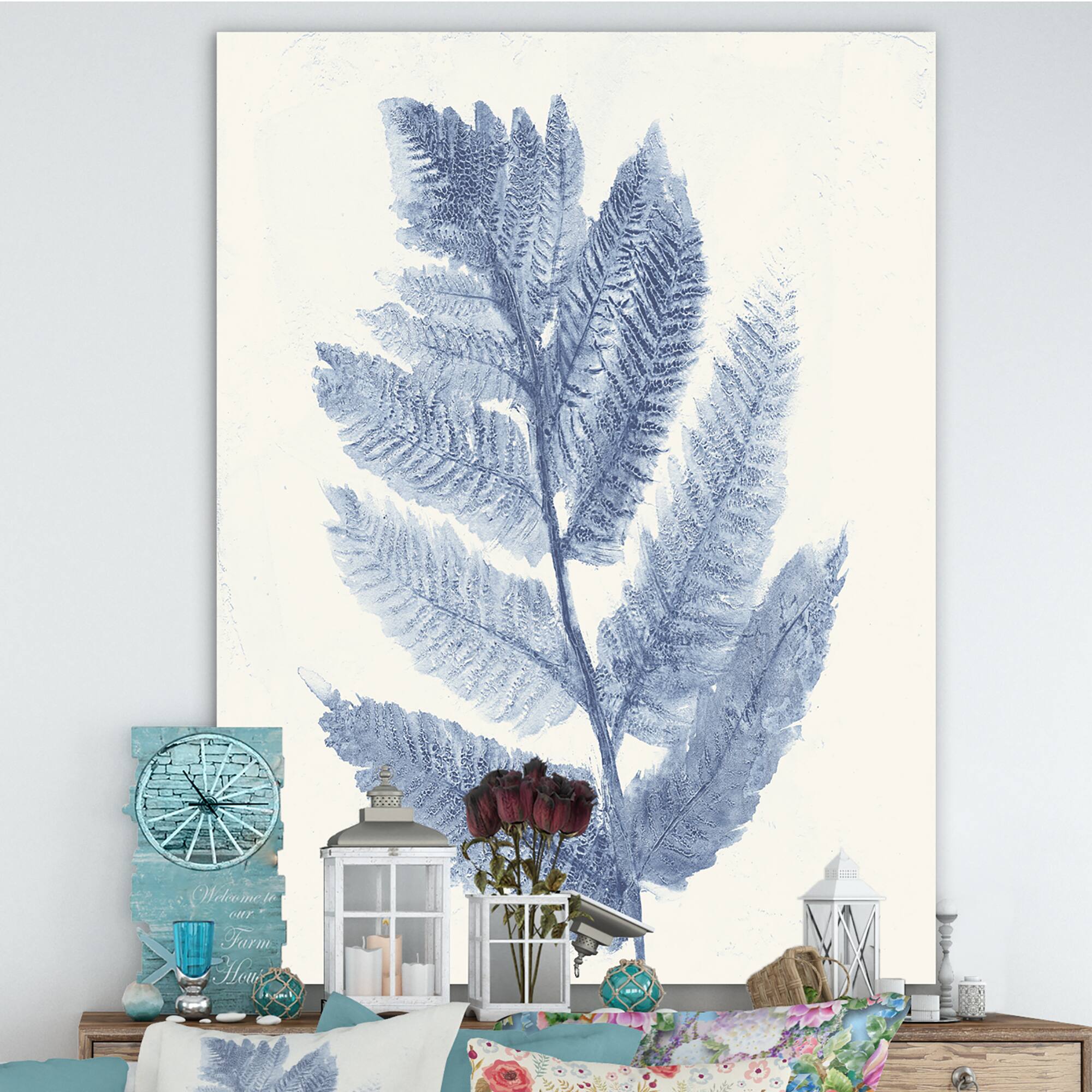Designart - Forest Ferns Blue
